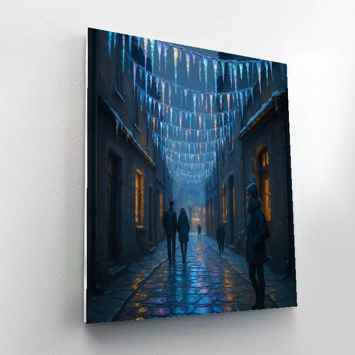 Icicle Lantern Alleyway DIY paint by numbers