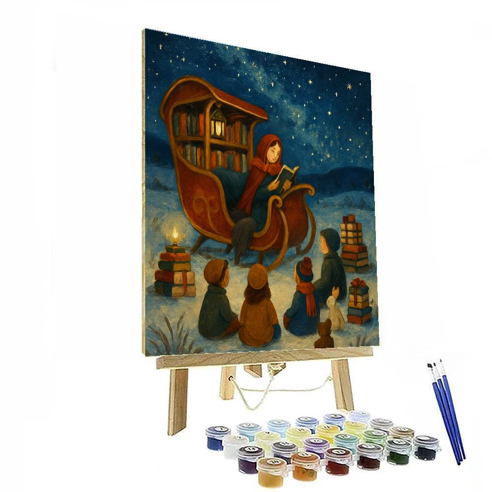Star Meadow Sleigh Library Number painting