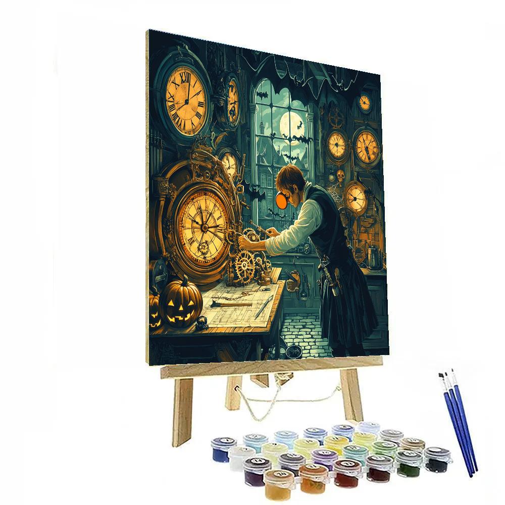 Spooky Clockmaker Of The Hollow Town paint by color