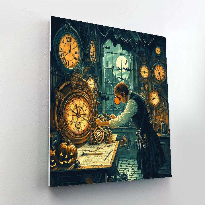 Spooky Clockmaker Of The Hollow Town paint by color