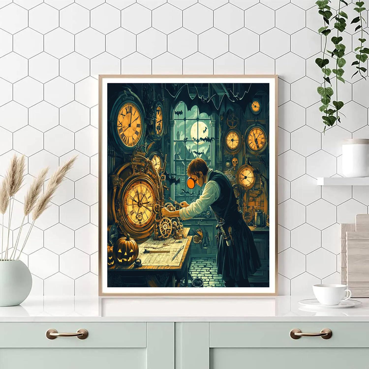 Spooky Clockmaker Of The Hollow Town paint by color