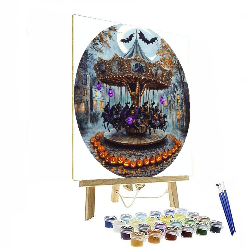 Midnight Carousel Halloween Dreams Number painting