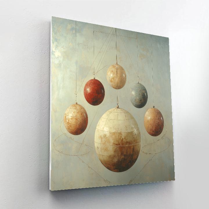 Leonardo Da Vinci Inspired Celestial Orchard Of Planets Numbered painting kits