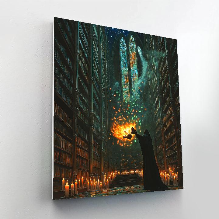 Whispers In The Haunted Library Painting by numbers kit