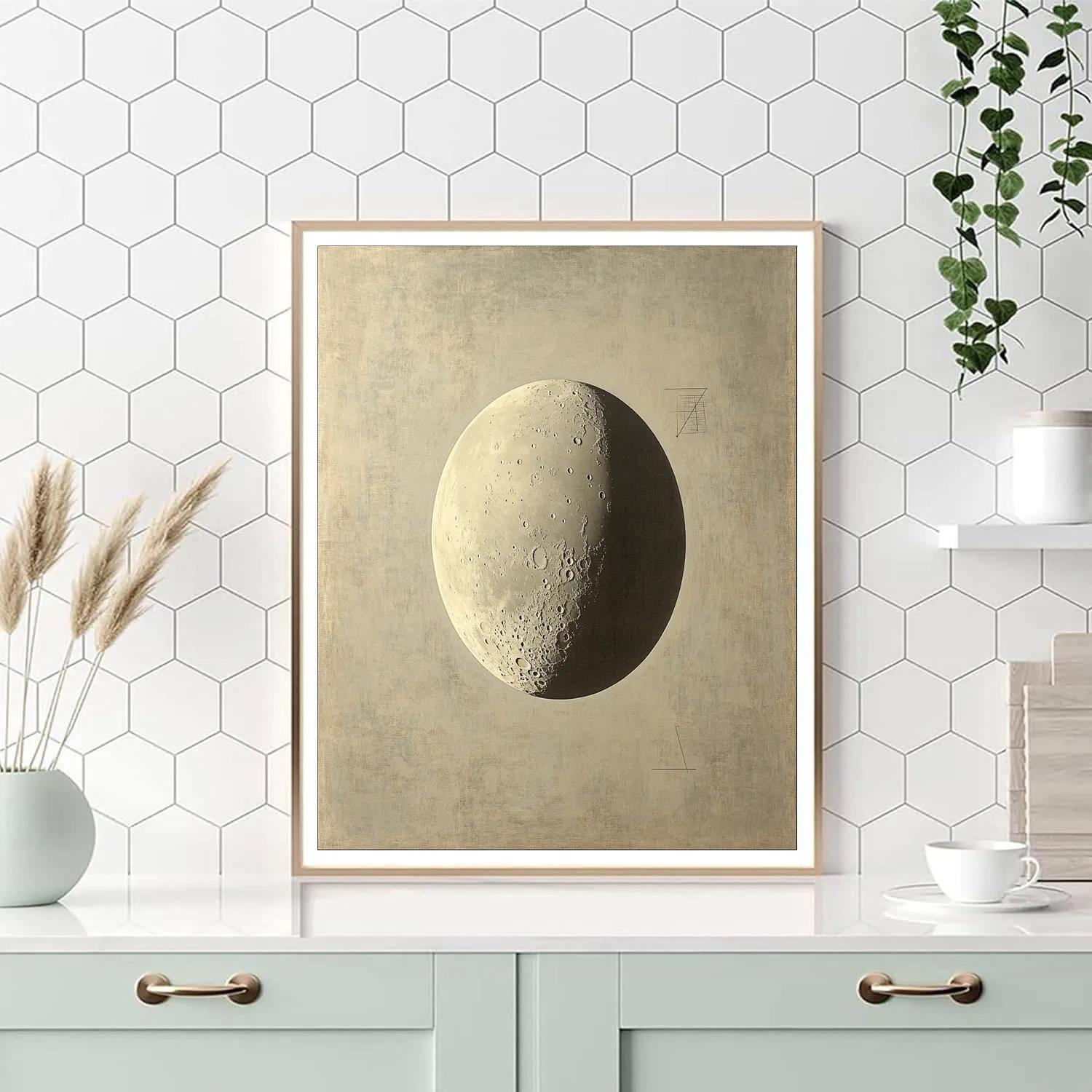 Leonardo Da Vinci Inspired Lunar Mare Study Number painting