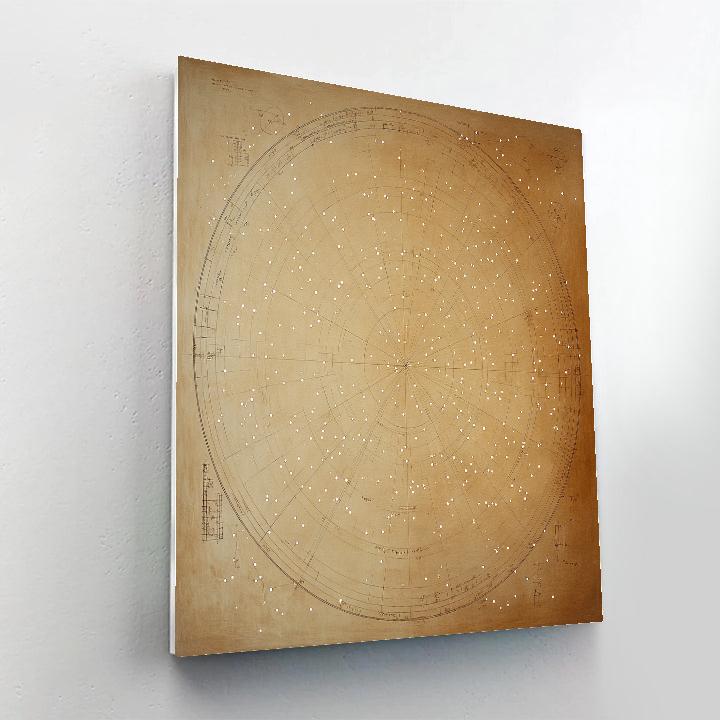 Leonardo Da Vinci Inspired Quiet Star Map paint by number