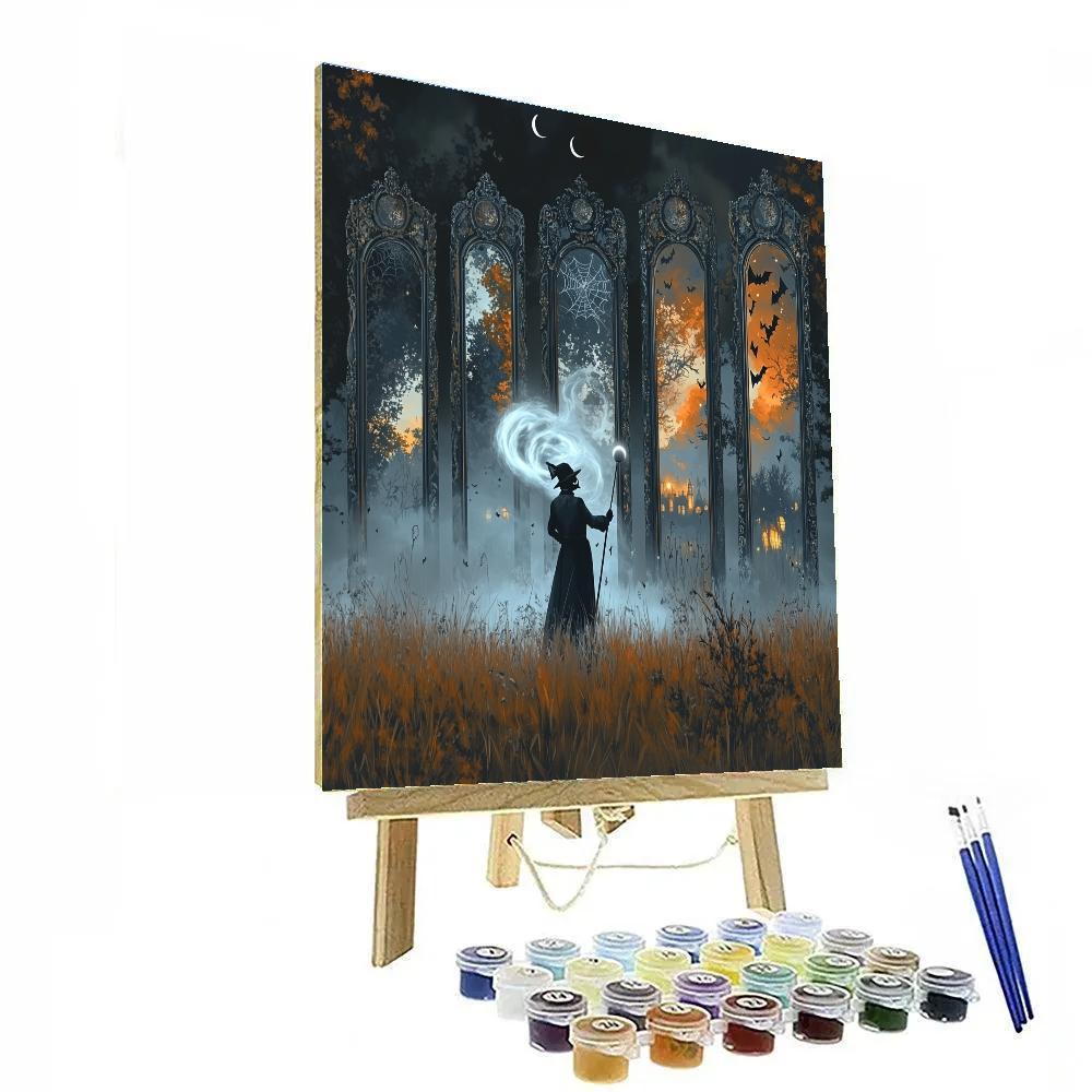 Carnival Of Mirrors In Halloween Mist Numbered painting kits
