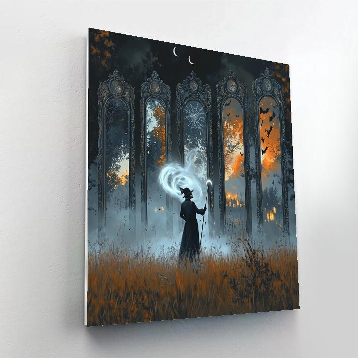 Carnival Of Mirrors In Halloween Mist Numbered painting kits