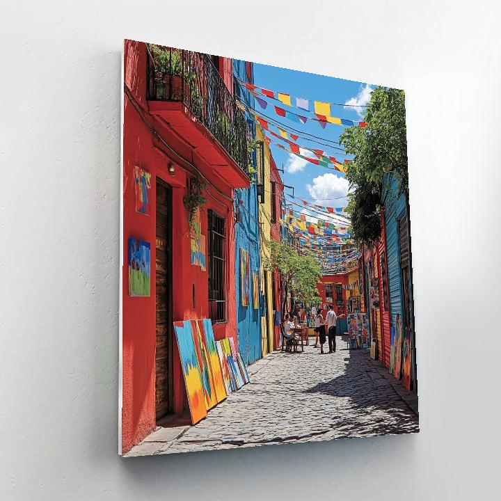 Colorful Streets Of La Boca Buenos Aires Argentina Numbered painting kits