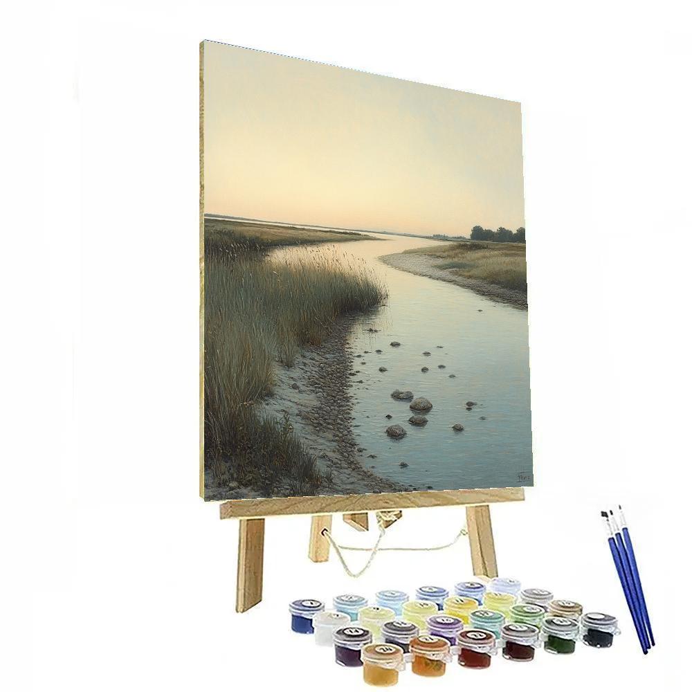 Leonardo Da Vinci Inspired River Of Morning Vapors DIY paint by numbers