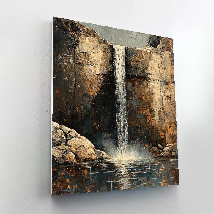 Leonardo Da Vinci Inspired Whispering Waterfall Study Number painting