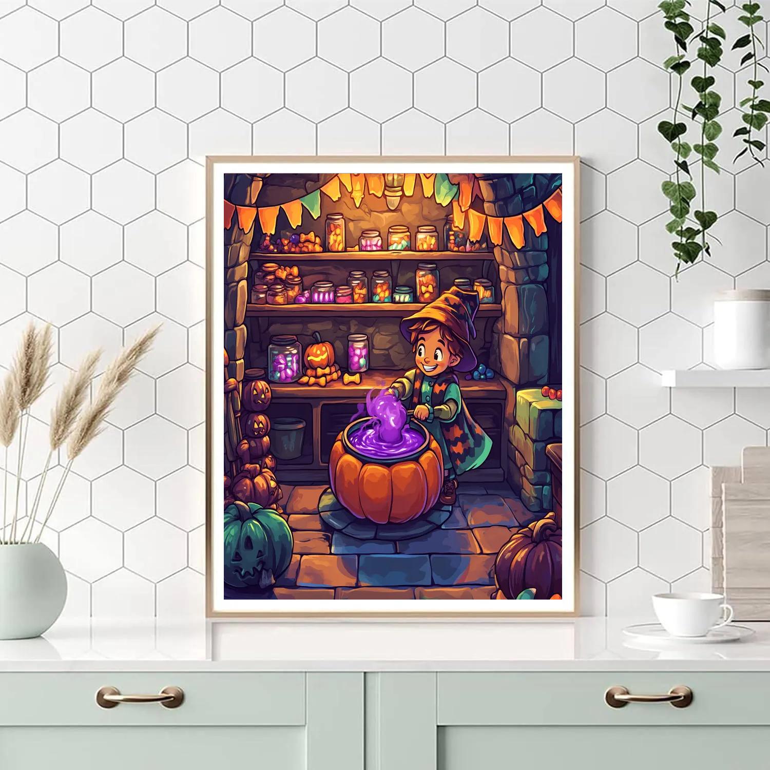 Haunted Candy Alchemists Workshop paint by numbers