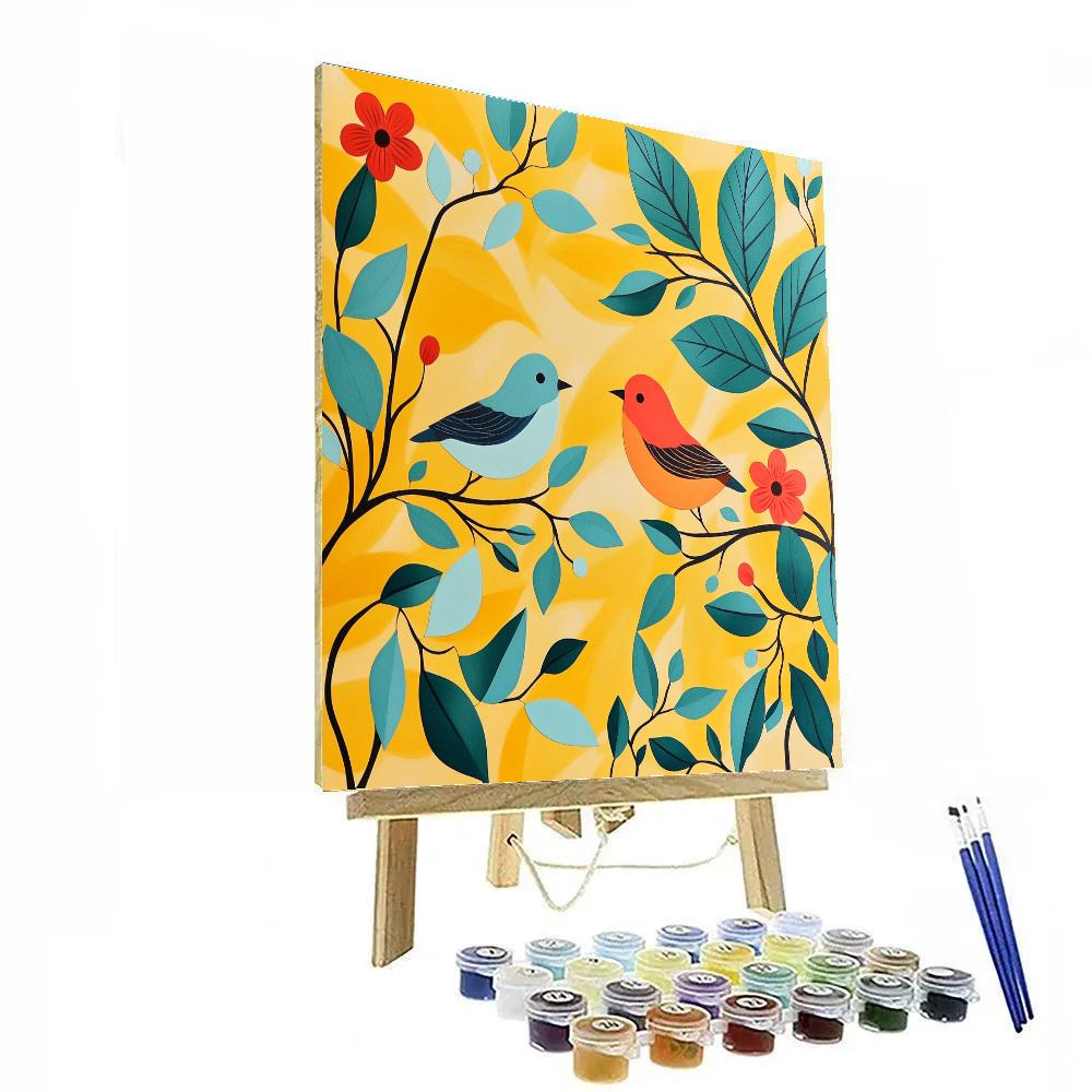 Matisse Inspired Joyful Cutout Garden painting number kit