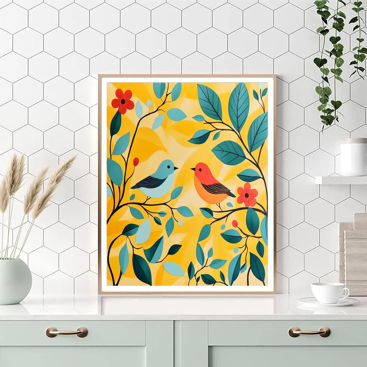 Matisse Inspired Joyful Cutout Garden painting number kit