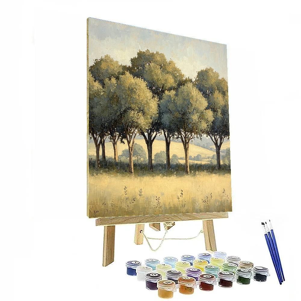 Leonardo Da Vinci Inspired Forest Edge In Haze Number painting