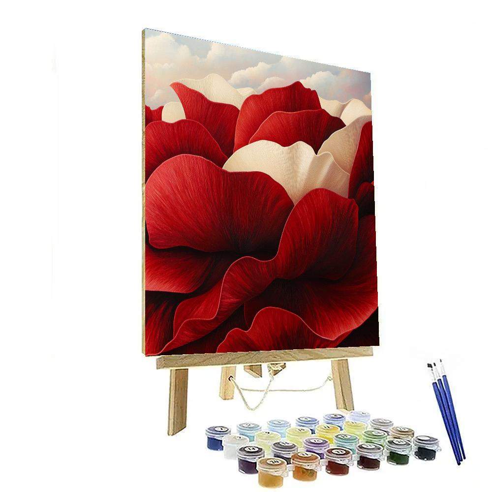 Georgia O Keeffe Inspired Desert Flower DIY paint by numbers