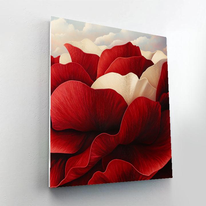 Georgia O Keeffe Inspired Desert Flower DIY paint by numbers