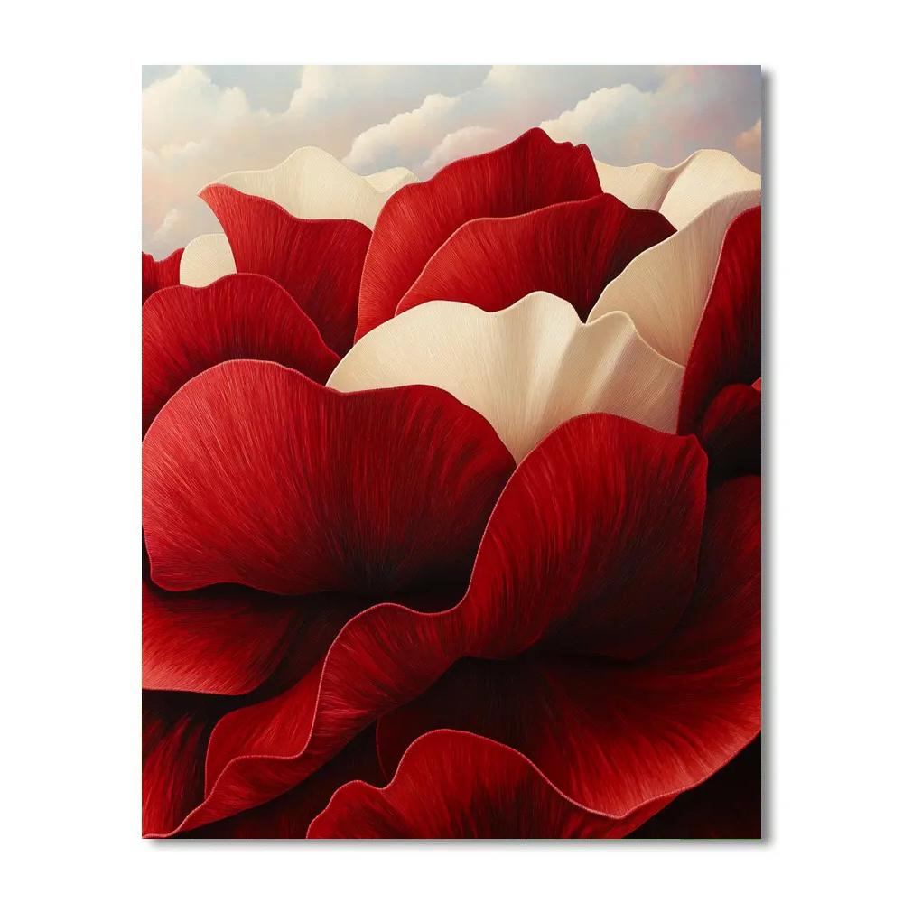 Georgia O Keeffe Inspired Desert Flower DIY paint by numbers