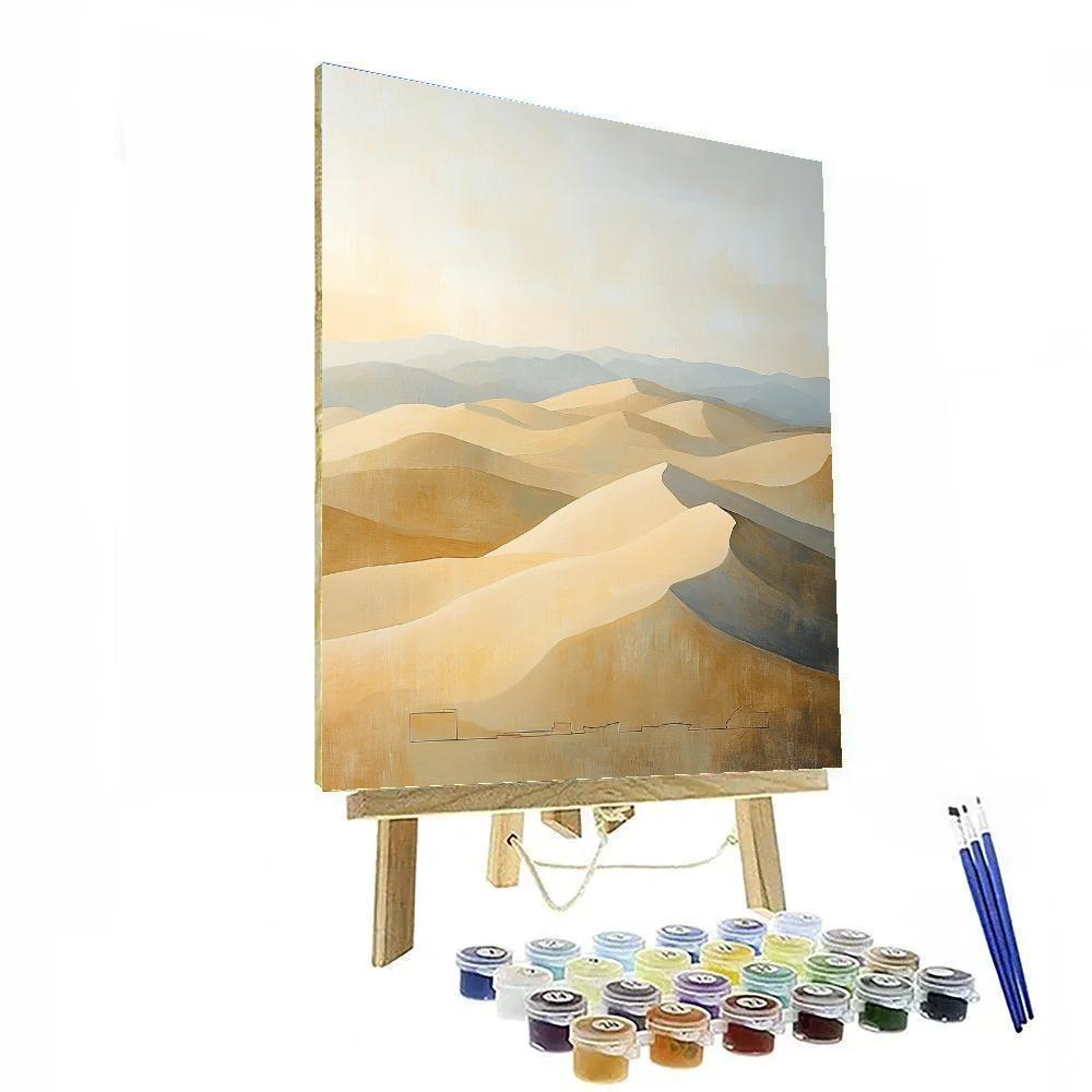 Leonardo Da Vinci Inspired Whispering Dune Patterns Number painting