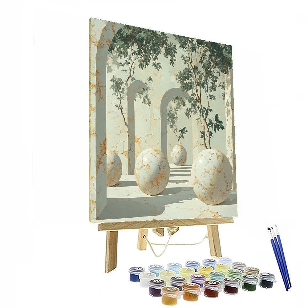 Michelangelo Inspired Orchard Of Stone Suns DIY paint by numbers
