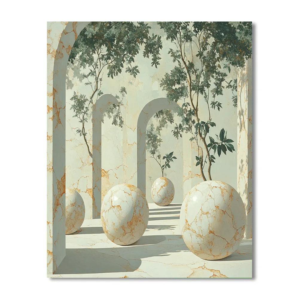 Michelangelo Inspired Orchard Of Stone Suns DIY paint by numbers