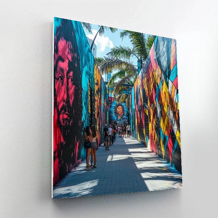 Street Art Corridor Of Wynwood Walls Miami United States Paint by numbers kits