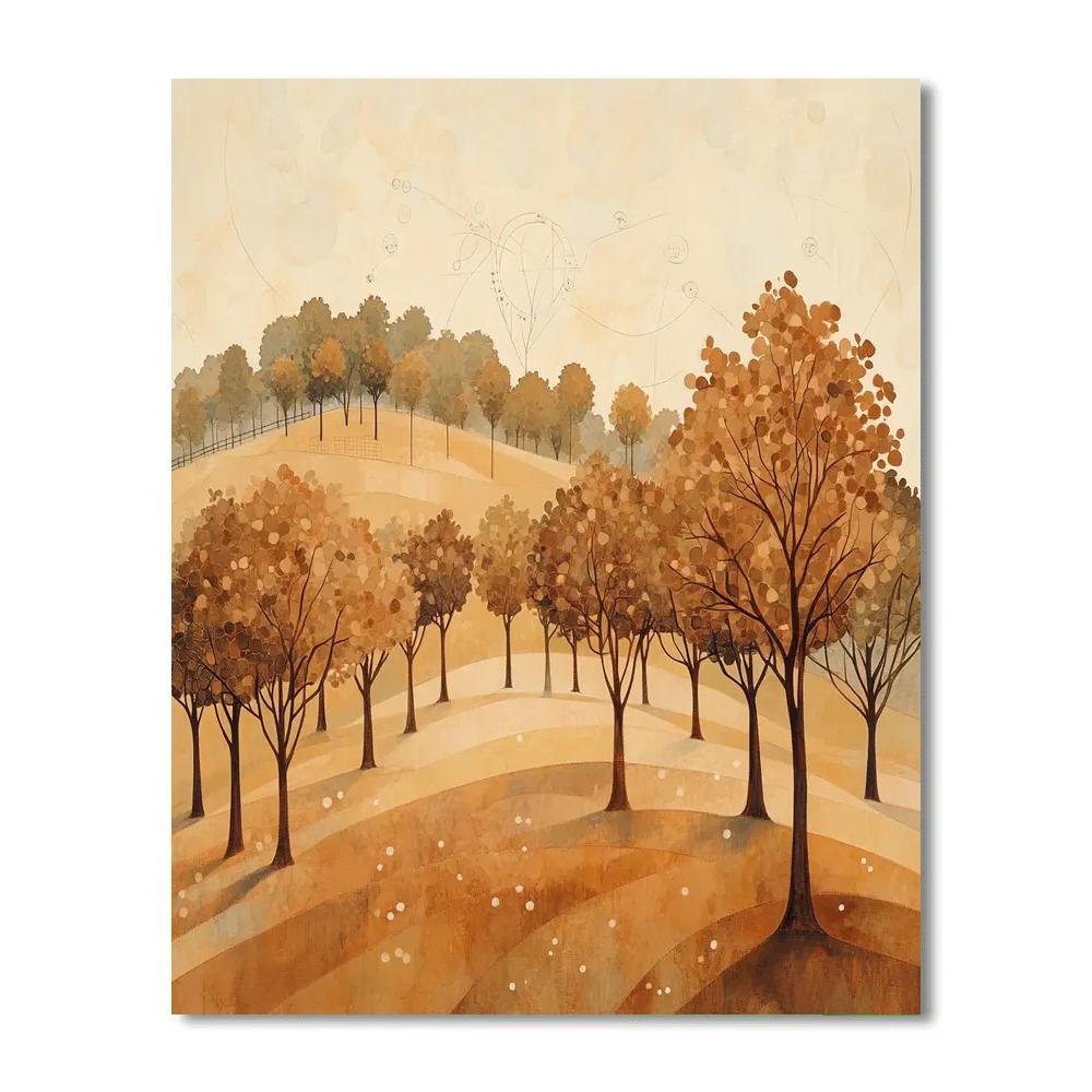 Leonardo Da Vinci Inspired Orchard Of Silent Suns paint by color