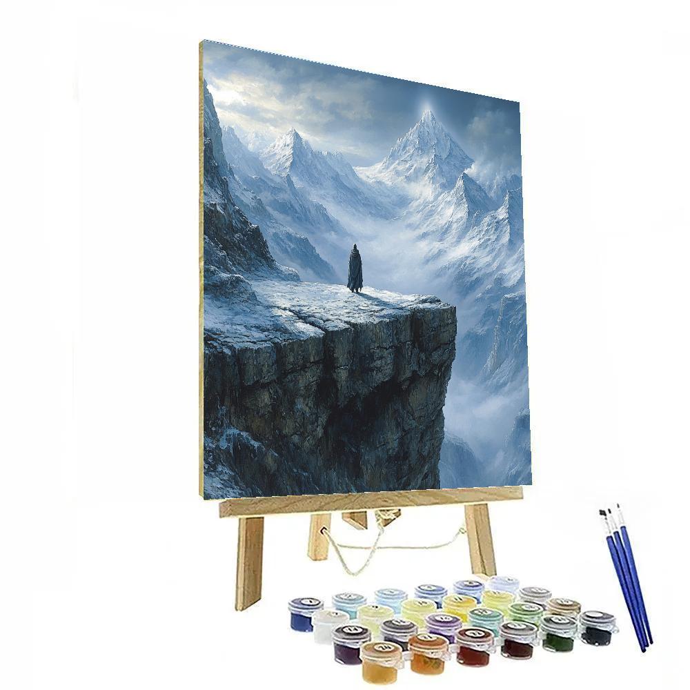 Caspar David Friedrich Inspired Alpine Solitude Numbered painting kits