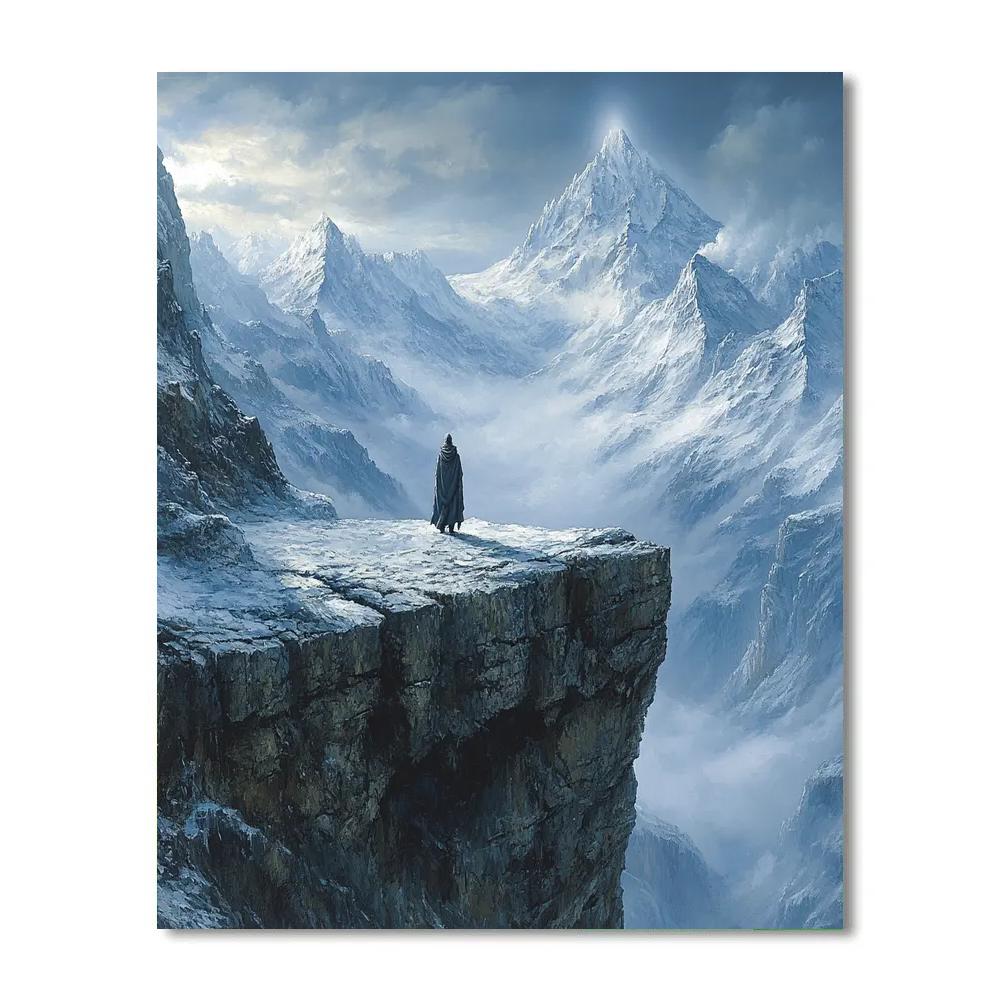Caspar David Friedrich Inspired Alpine Solitude Numbered painting kits
