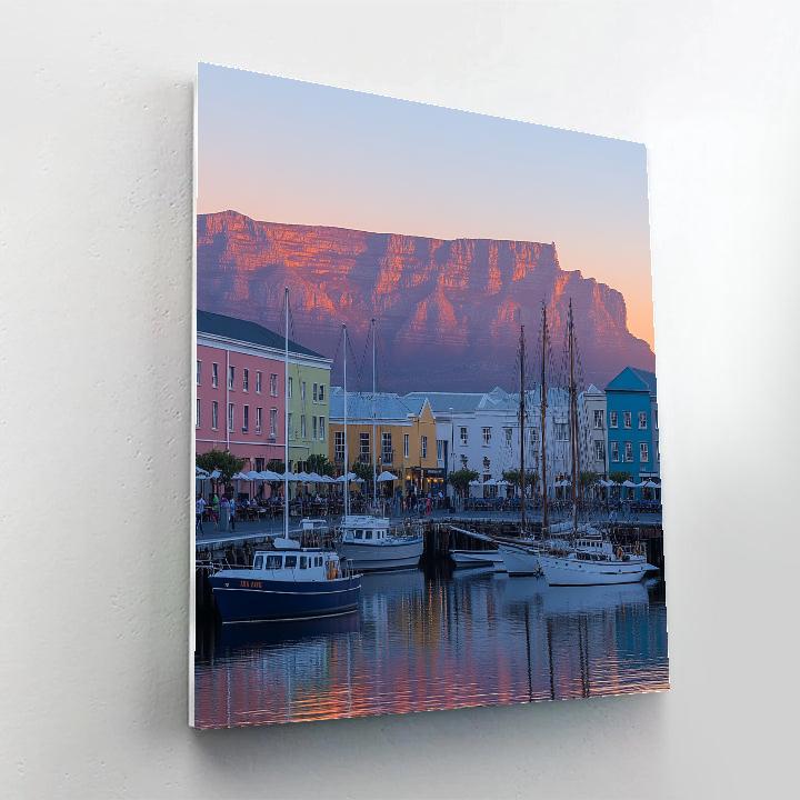 Sunrise Over Table Mountain From Cape Town Waterfront South Africa Paint by numbers art