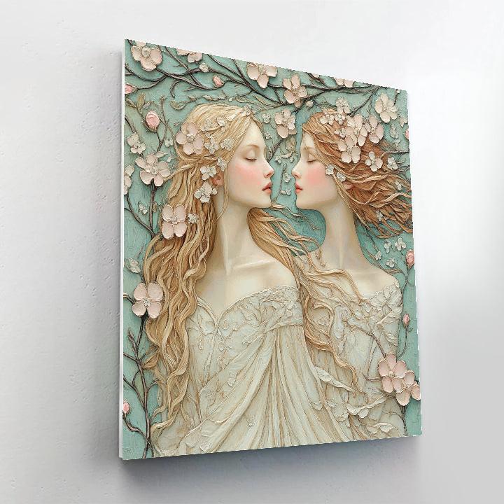 Botticelli Inspired Mythic Spring Meadow paint by number