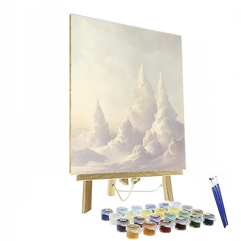 Leonardo Da Vinci Inspired Cloud Cathedral Paint by numbers art