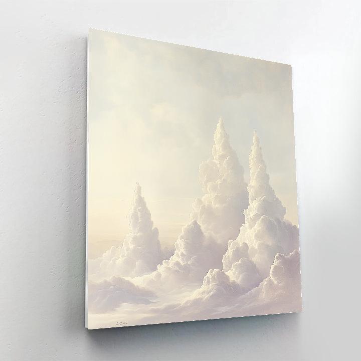 Leonardo Da Vinci Inspired Cloud Cathedral Paint by numbers art