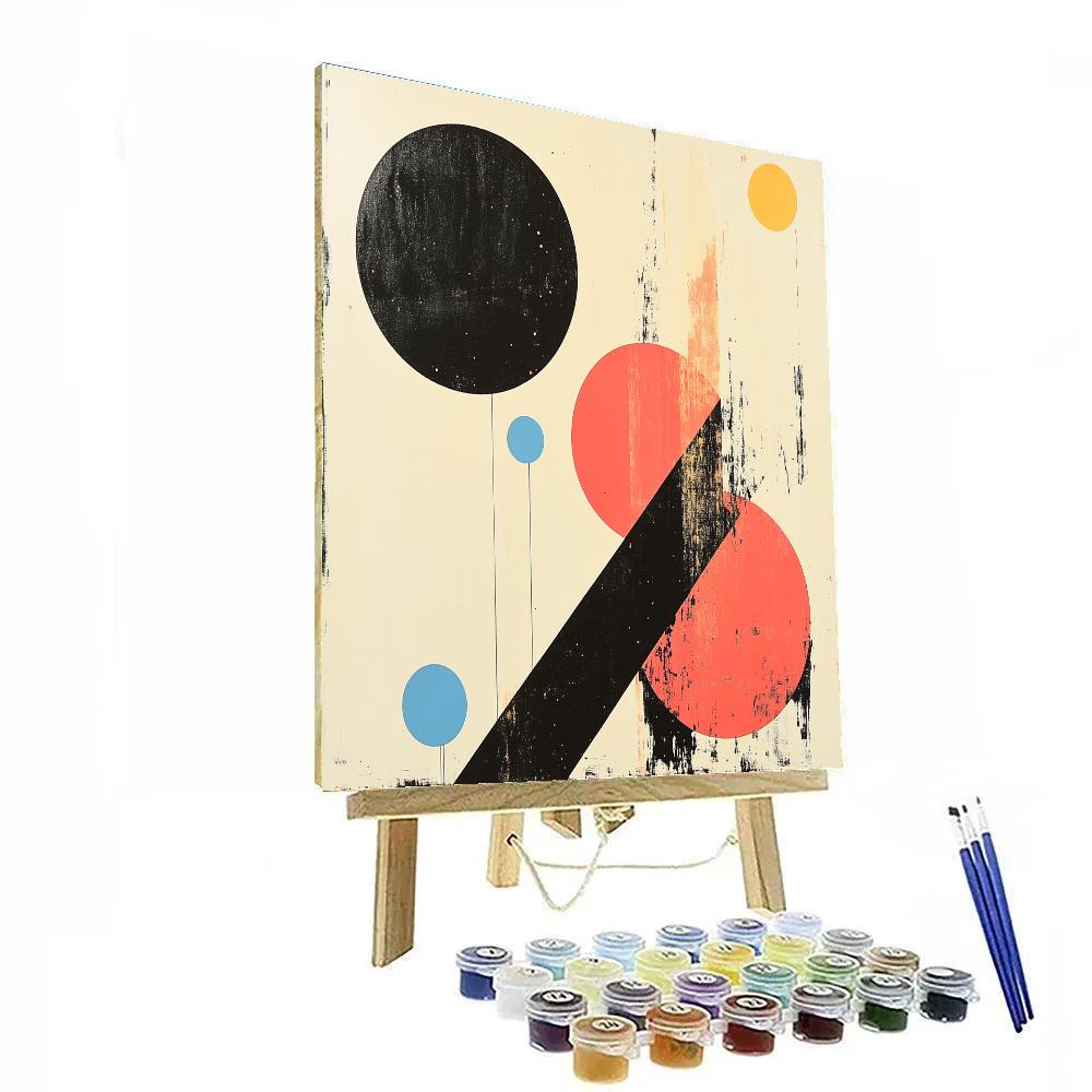 Kandinsky Inspired Constellation Composition Paint by numbers art