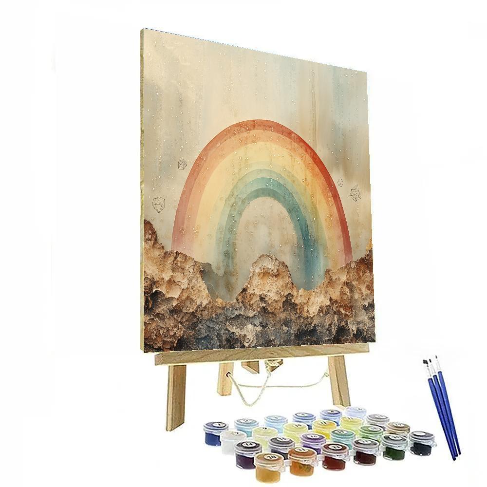 Leonardo Da Vinci Inspired Rainbow In Fine Mist Paint by numbers kits