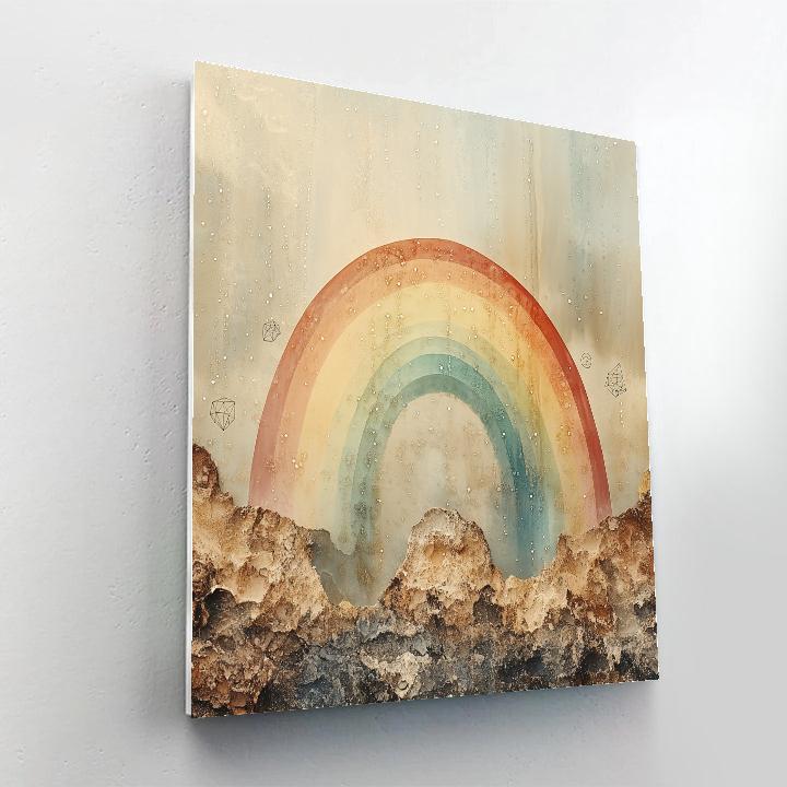 Leonardo Da Vinci Inspired Rainbow In Fine Mist Paint by numbers kits