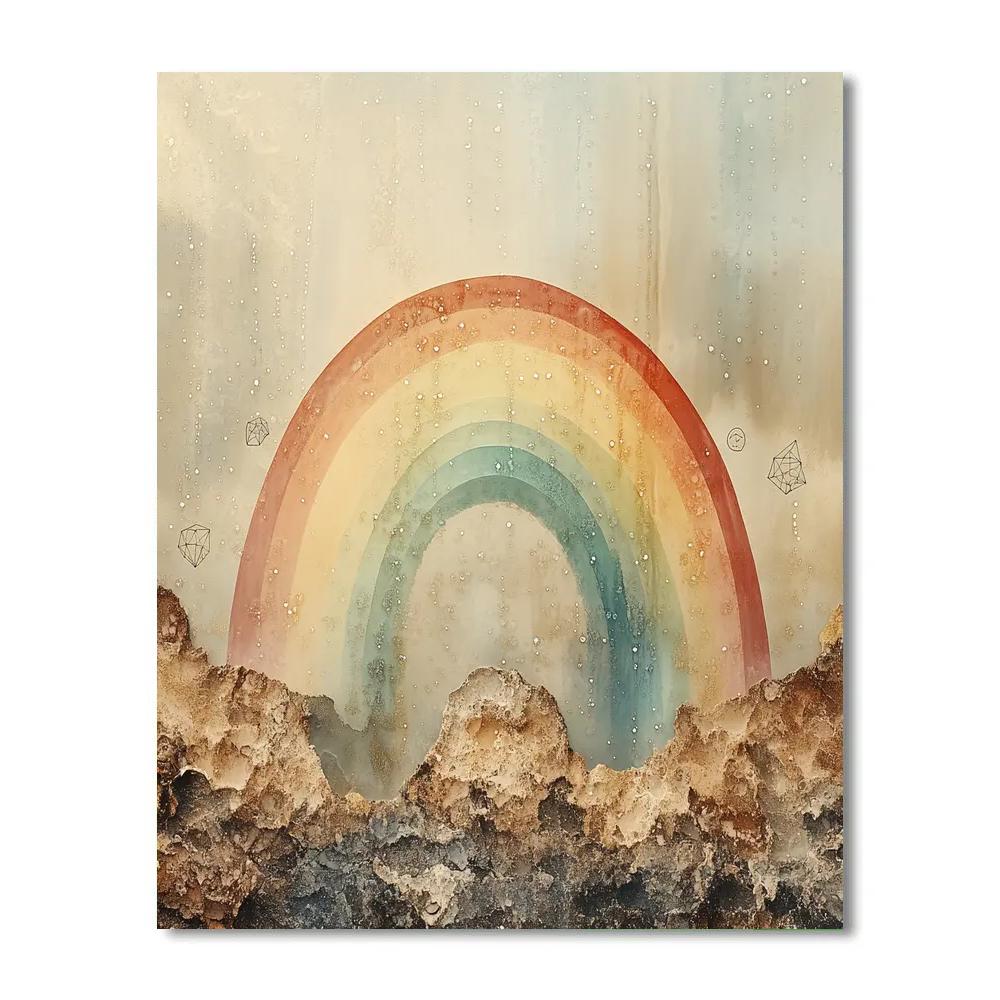 Leonardo Da Vinci Inspired Rainbow In Fine Mist Paint by numbers kits