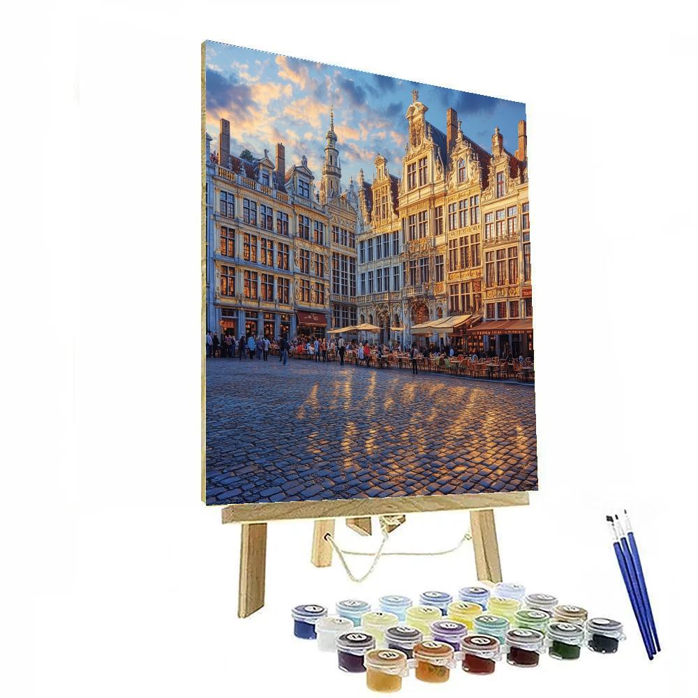 Historic Facades Of Grand Place Brussels Belgium Number painting