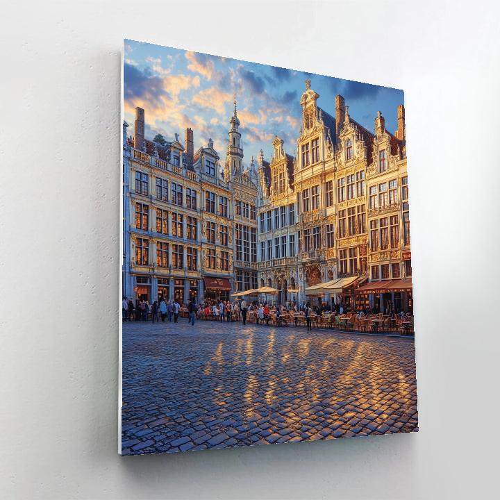 Historic Facades Of Grand Place Brussels Belgium Number painting