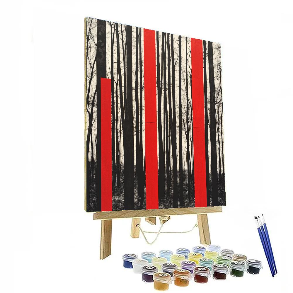 Banksy Inspired Censored Forest Number painting