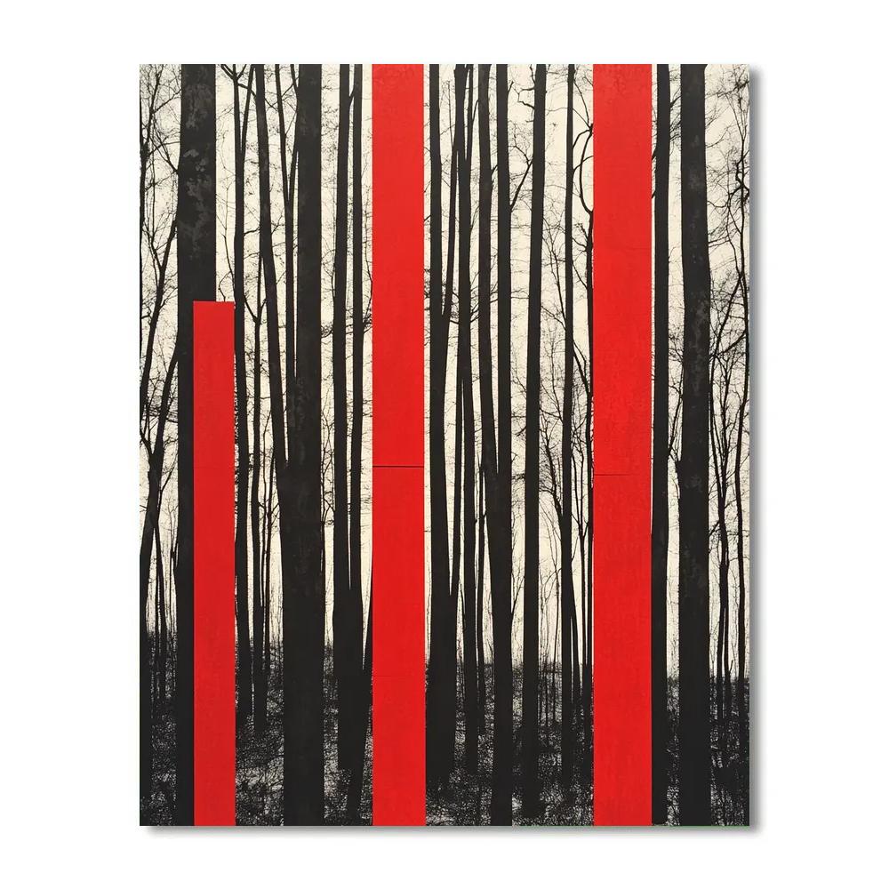 Banksy Inspired Censored Forest Number painting