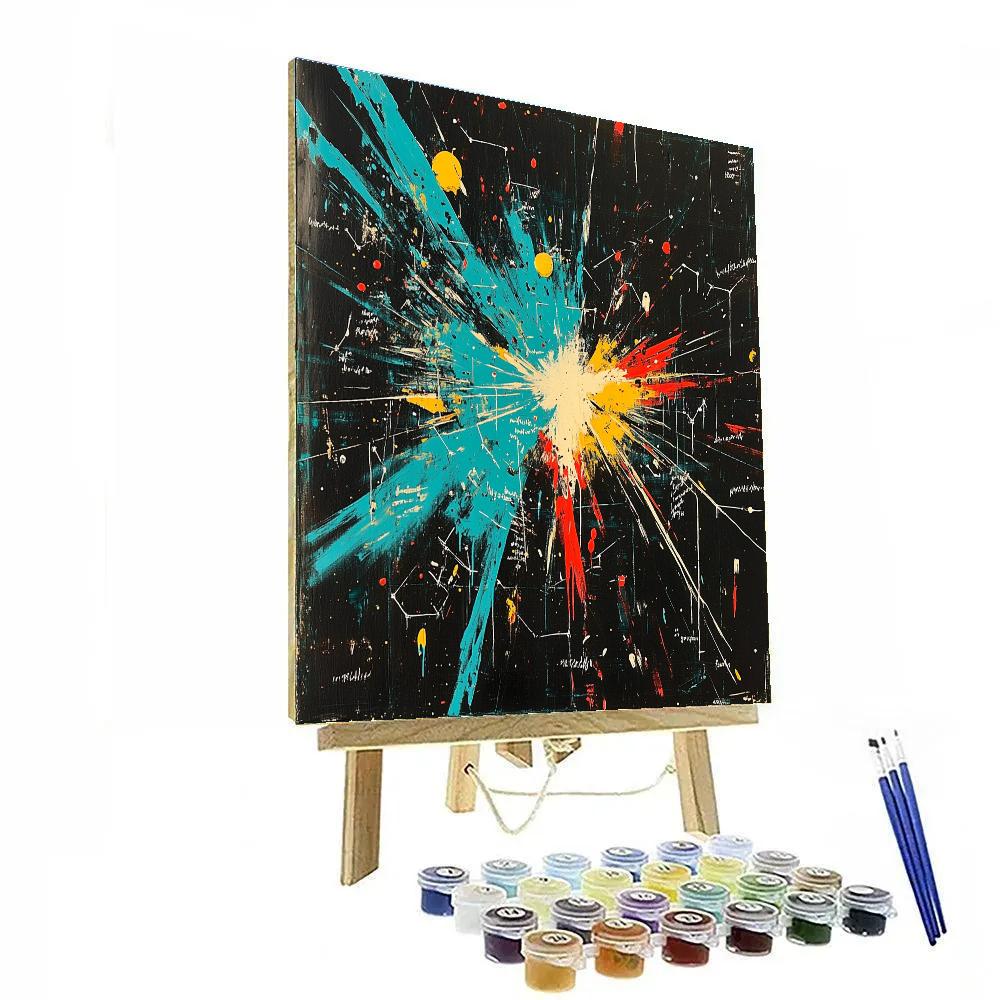 Jean-Michel Basquiat Inspired Quantum Starfield Identity Paint by numbers art