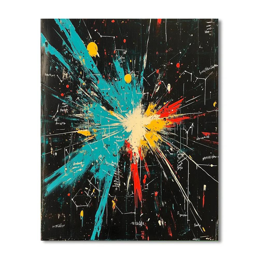 Jean-Michel Basquiat Inspired Quantum Starfield Identity Paint by numbers art