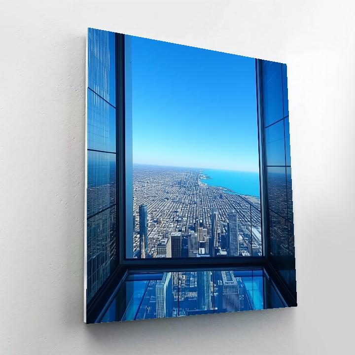 Skyline From Skydeck Chicago United States Numbered painting kits