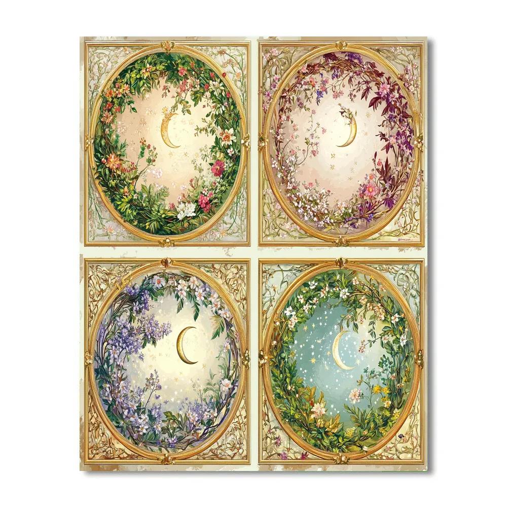 Alphonse Mucha Inspired Celestial Garden Of Seasons Paint by numbers art