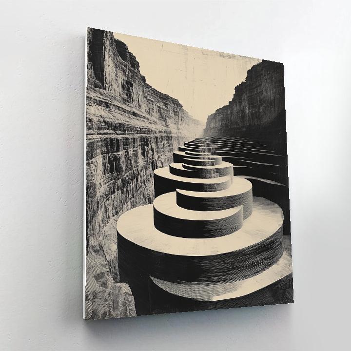 M.C. Escher Inspired Infinite Fractal Canyon Paint by numbers kits