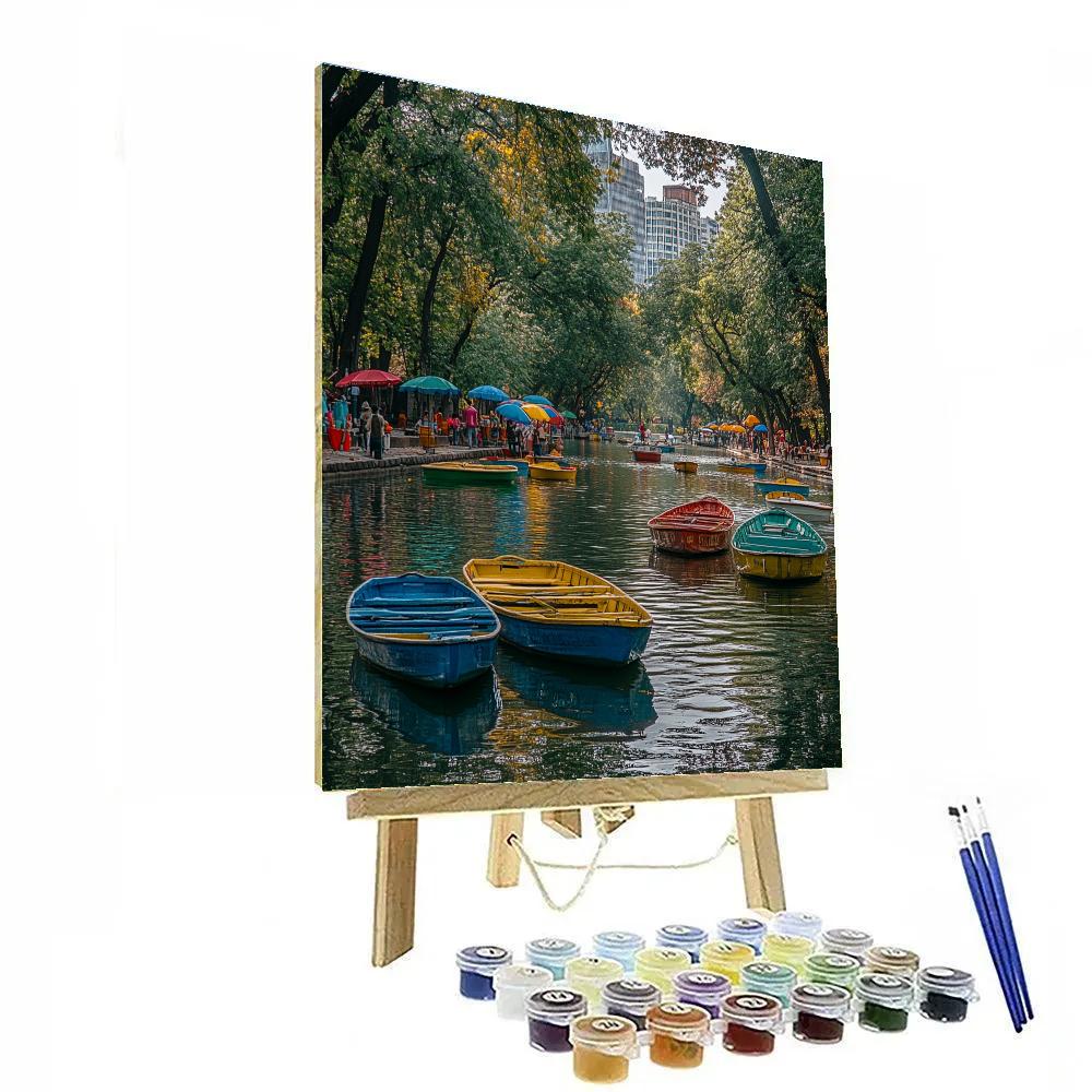 City Park Lake In Chapultepec Mexico City Mexico Number painting