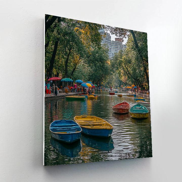 City Park Lake In Chapultepec Mexico City Mexico Number painting