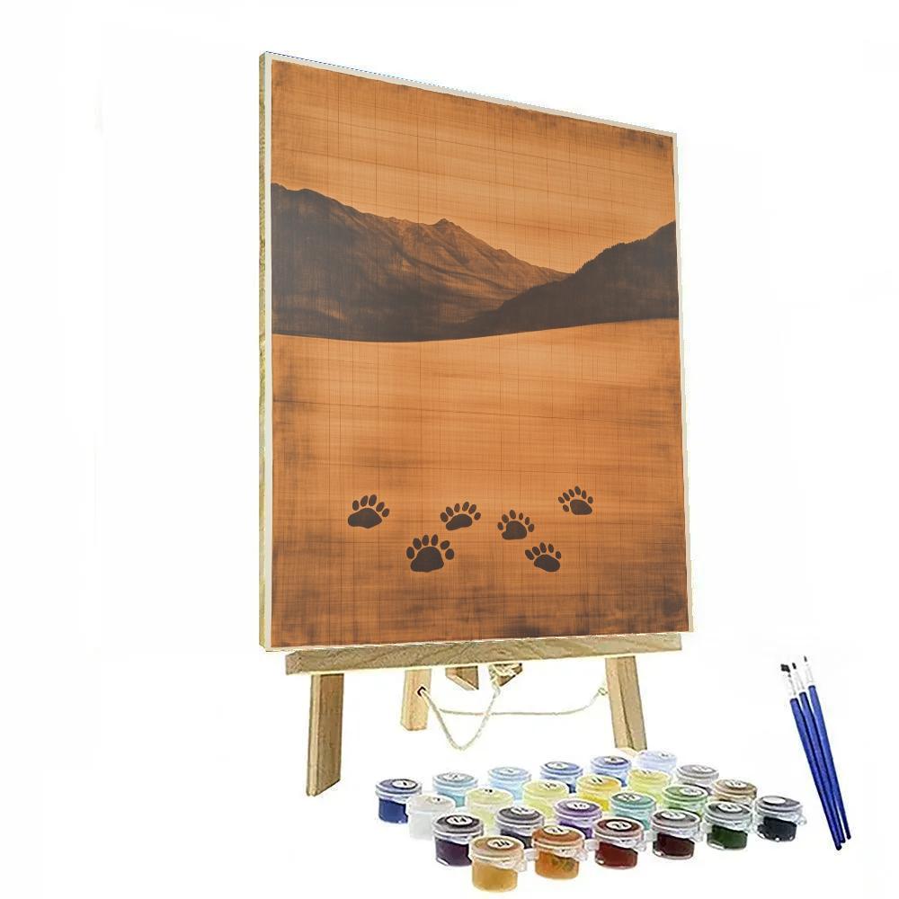 Leonardo Da Vinci Inspired Feline Shadow Geometry paint by numbers