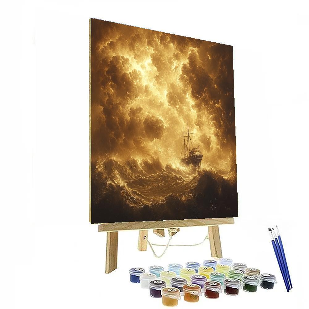 Turner Inspired Tempest At Sea Painting by numbers kit
